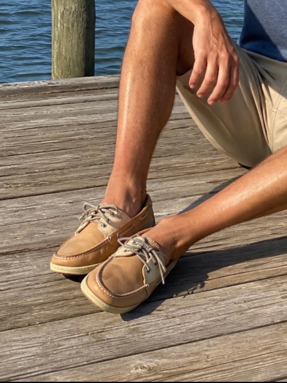 Sperry Billfish 3 Eye Leather Men's Top Sider Tan Cream Boat Shoes Loafer Style